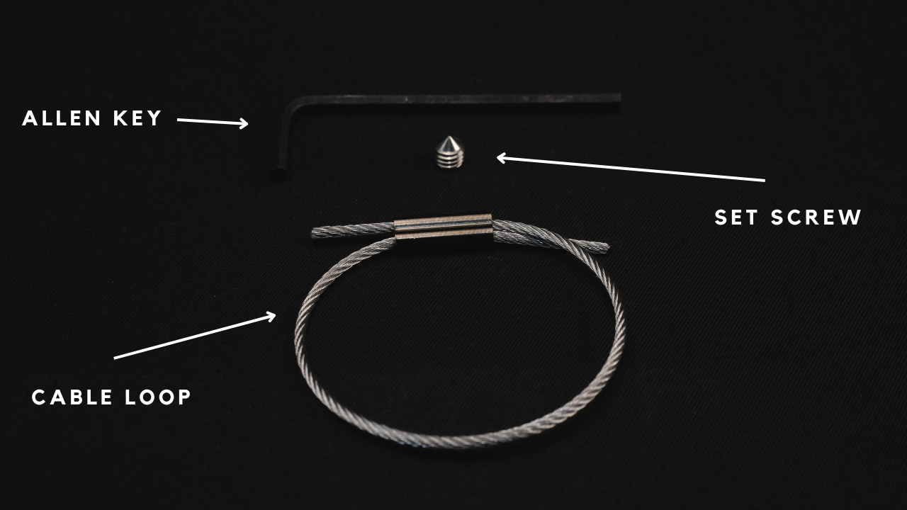 Replacement Set Screw w/ Allen Key and Cable Loop