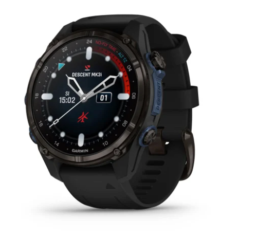 Descent™ Mk3i – 43 mm Carbon Gray DLC Titanium with Black Silicone Band