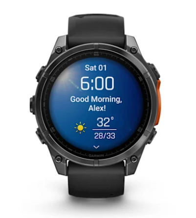fēnix® 8 – 47 mm, AMOLED Slate Gray with Black Silicone Band