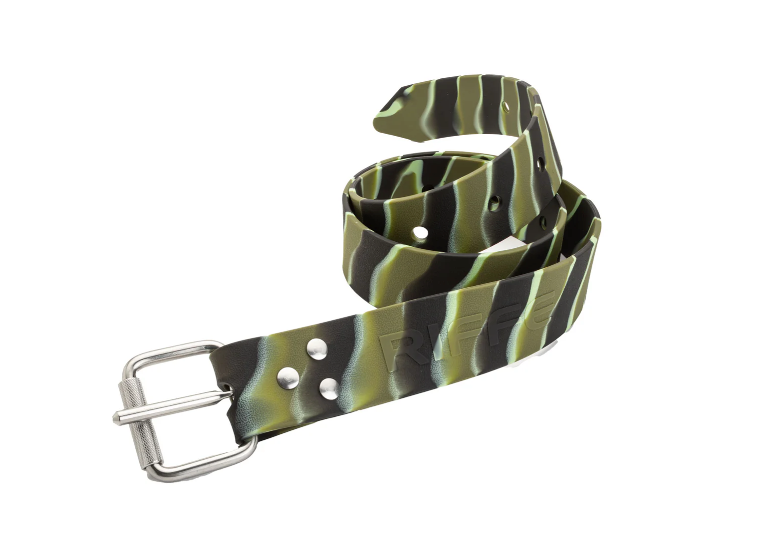 RIFFE Silicone Weight Belt w/ Marseilles Buckle - Drakon Green