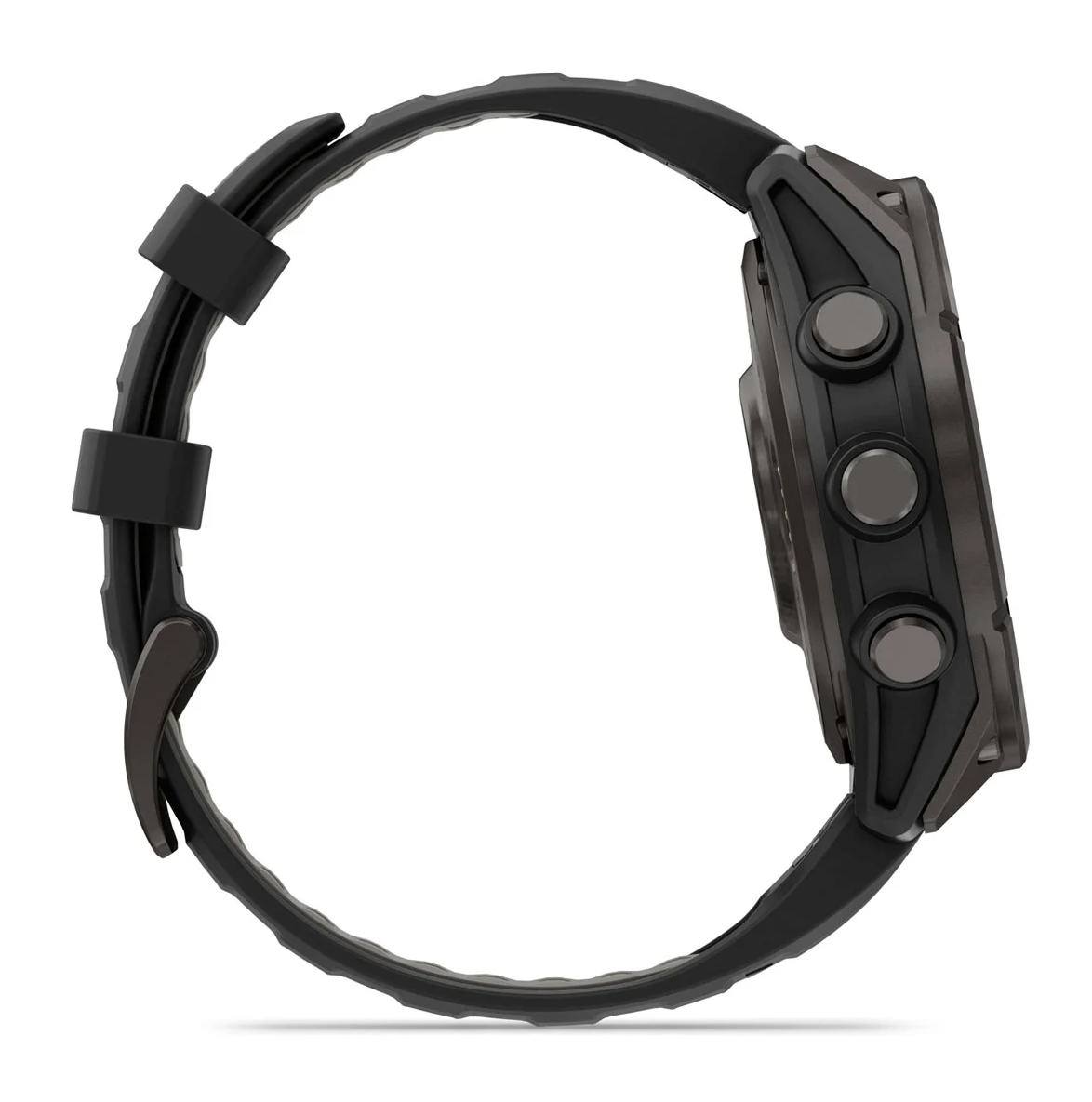 fēnix® 8 Pro , AMOLED Sapphire, Carbon Gray DLC Titanium with Black/Pebble Gray Silicone Band
