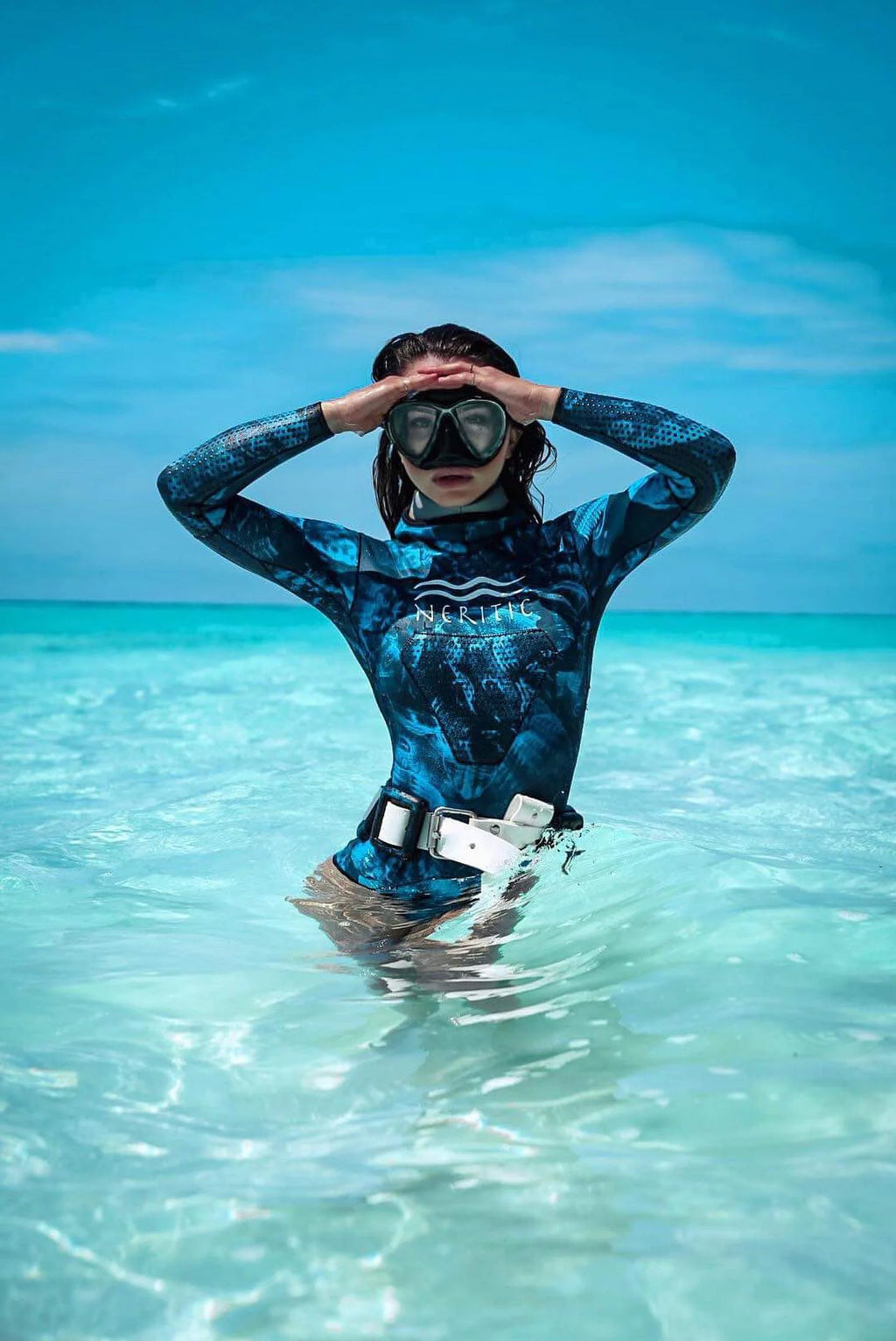 1.5mm Women's Open Cell Wetsuit - Blue Trilobite Camo