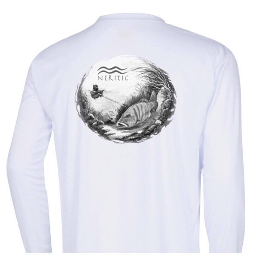 White Neritic Diving Cubera Long Sleeve Tee