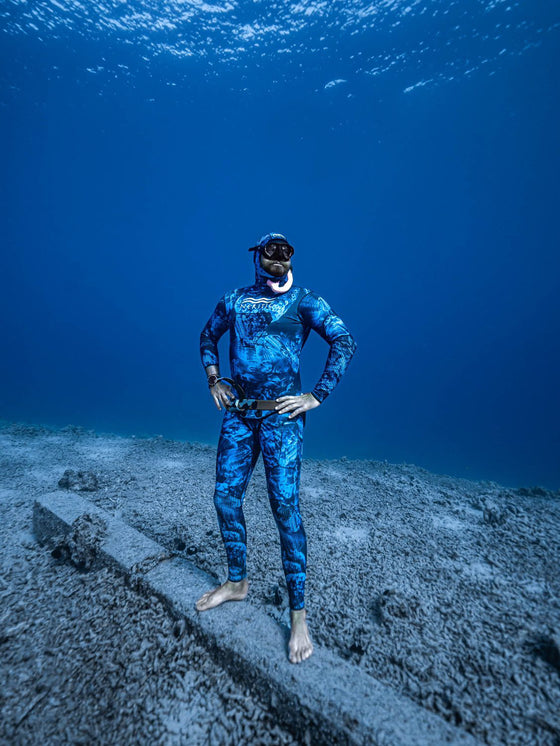 3mm Open Cell Wetsuit - Blue Trilobite Camo – Neritic Diving