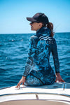 Women's 3mm Titanium-Lined Blue Camo Wetsuit